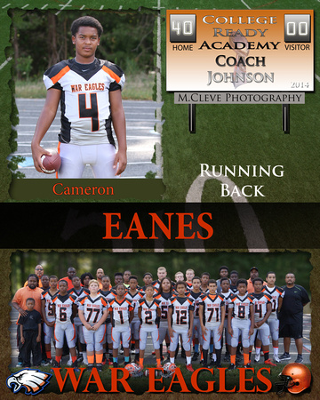 4 Eanes 3 WAR EAGLES M Cleve Photography Football Field 8x10 Sports Mate WAR EAGLE 2014